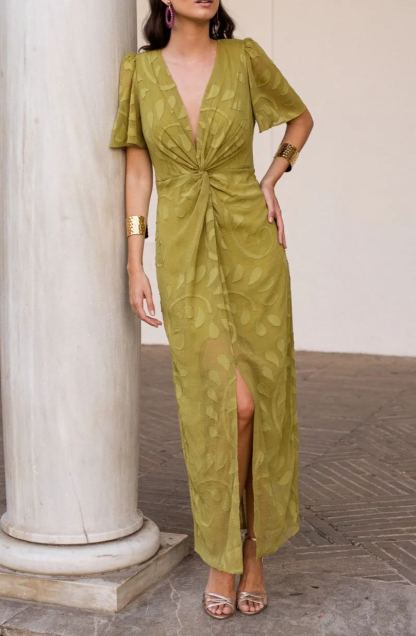 Vestido midi nudo Oliva