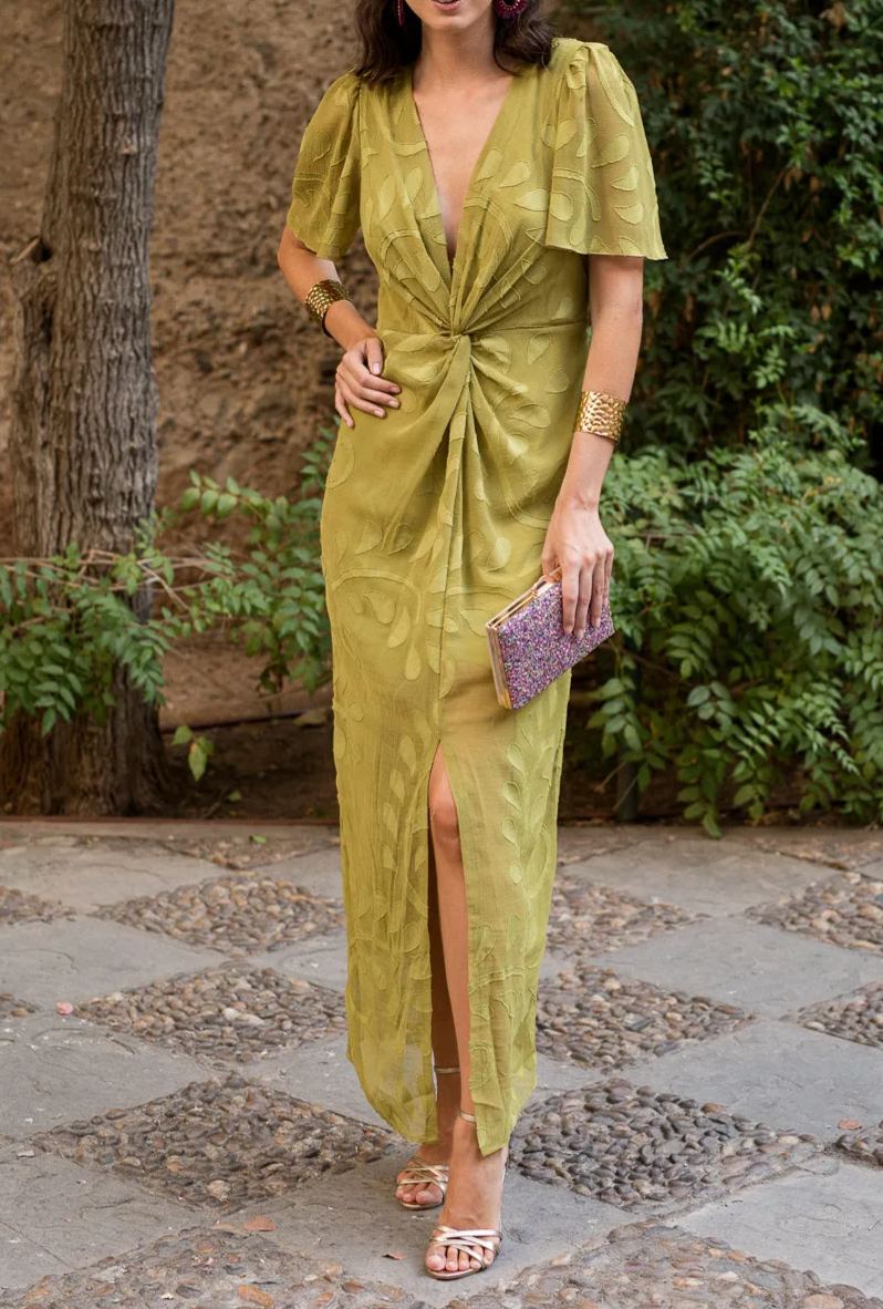 Vestido midi nudo Oliva