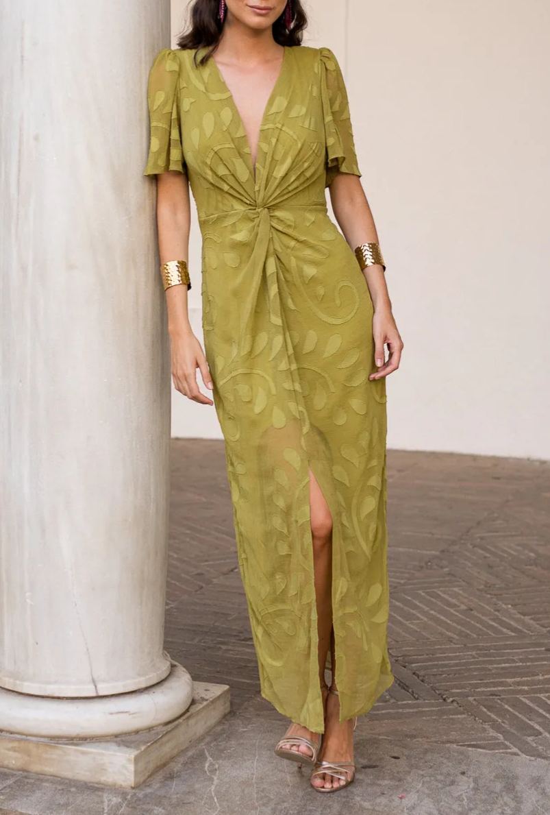 Vestido midi nudo Oliva