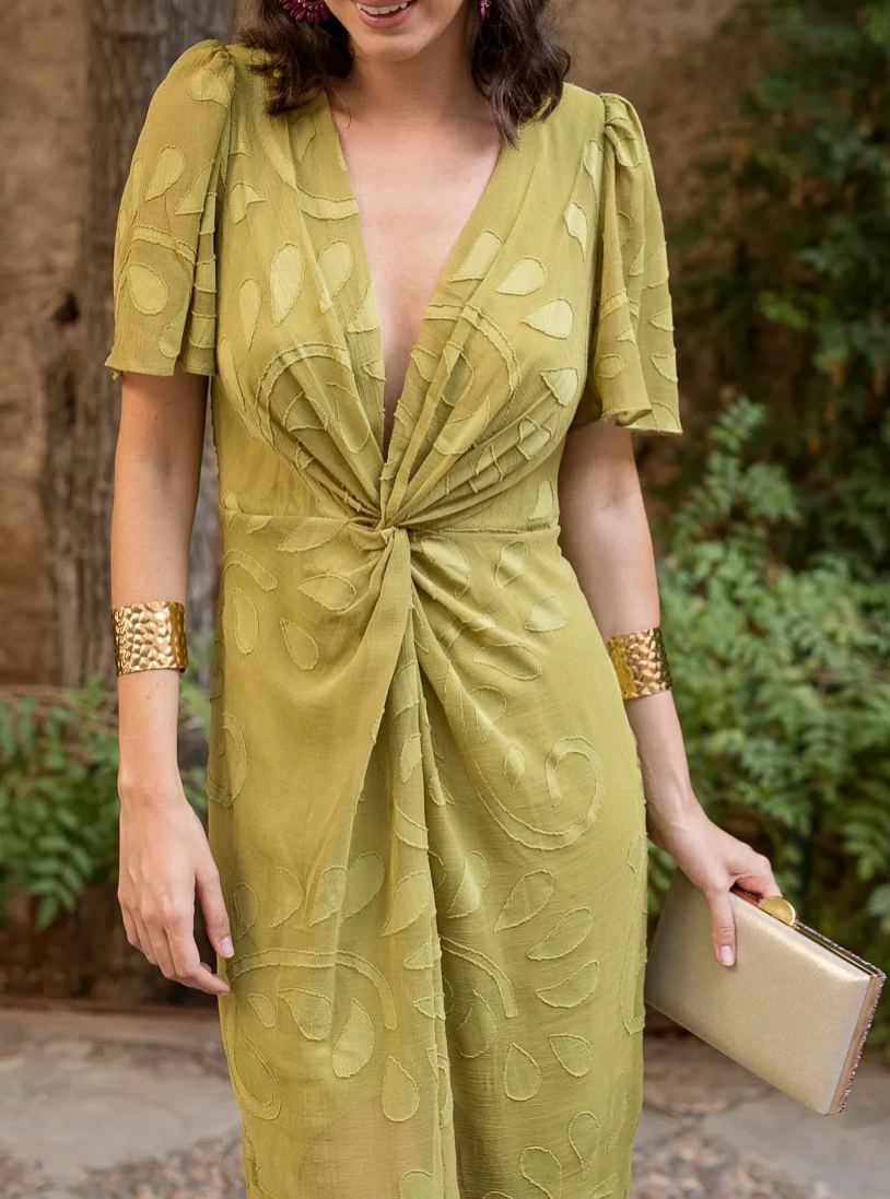 Vestido midi nudo Oliva
