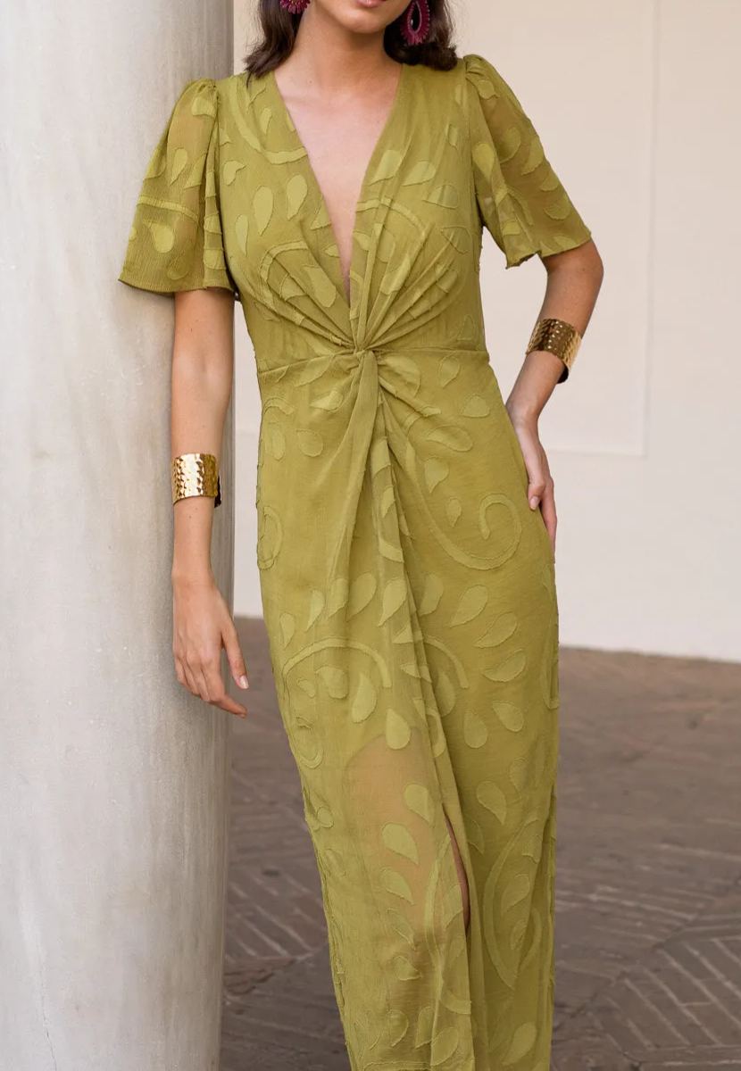 Vestido midi nudo Oliva