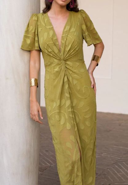 Vestido midi nudo Oliva