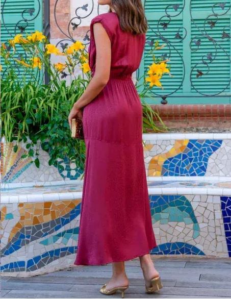 Elegant Deep V Tie-Dress