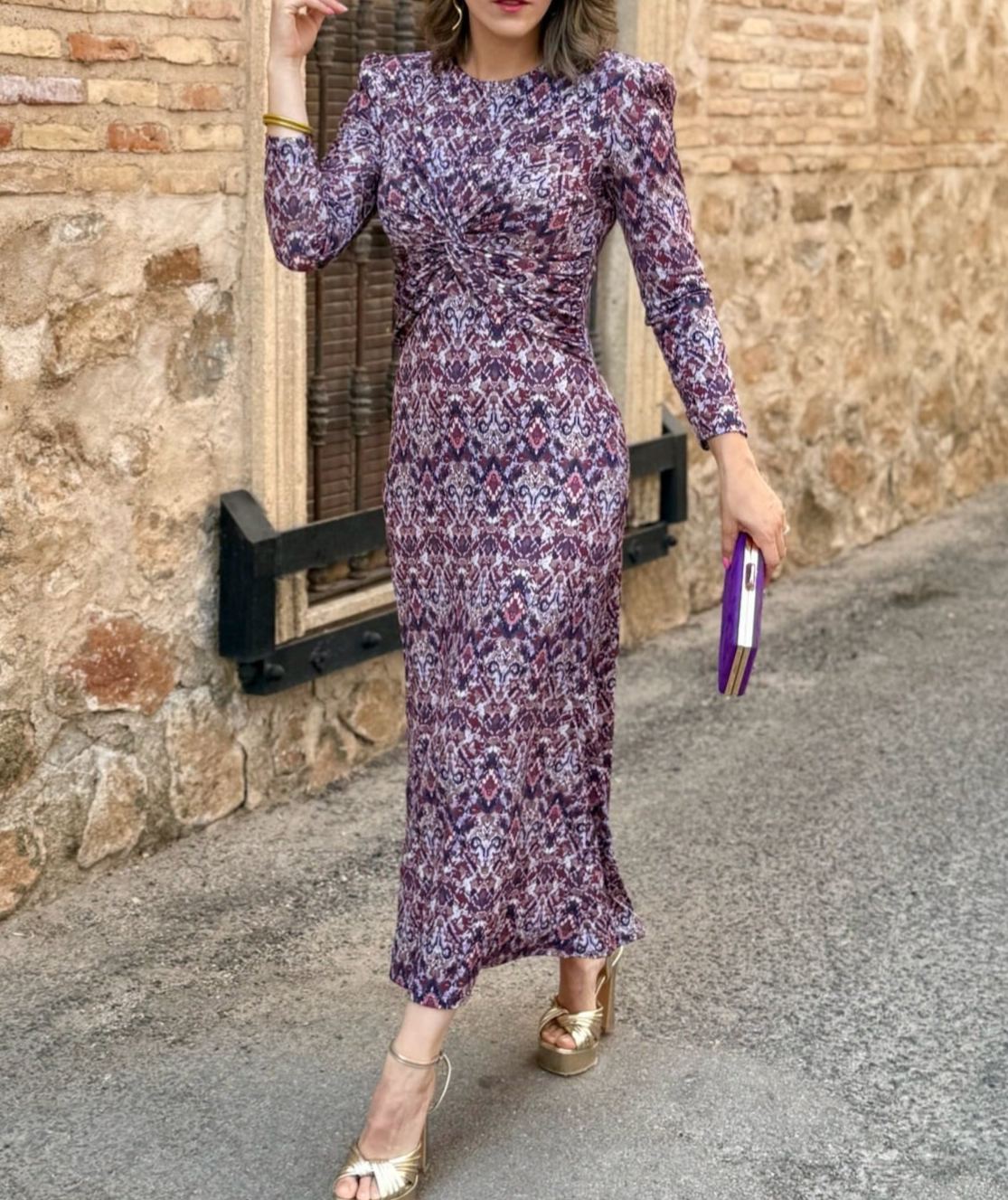 Printed midi dress