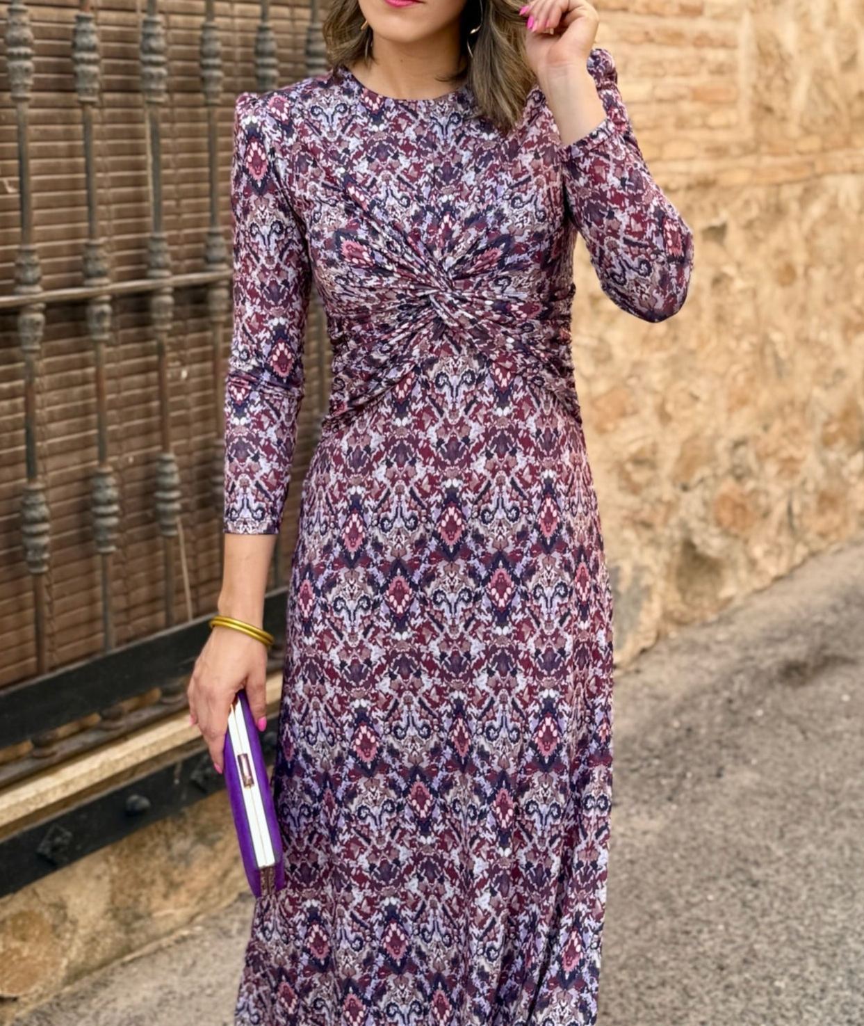 Printed midi dress