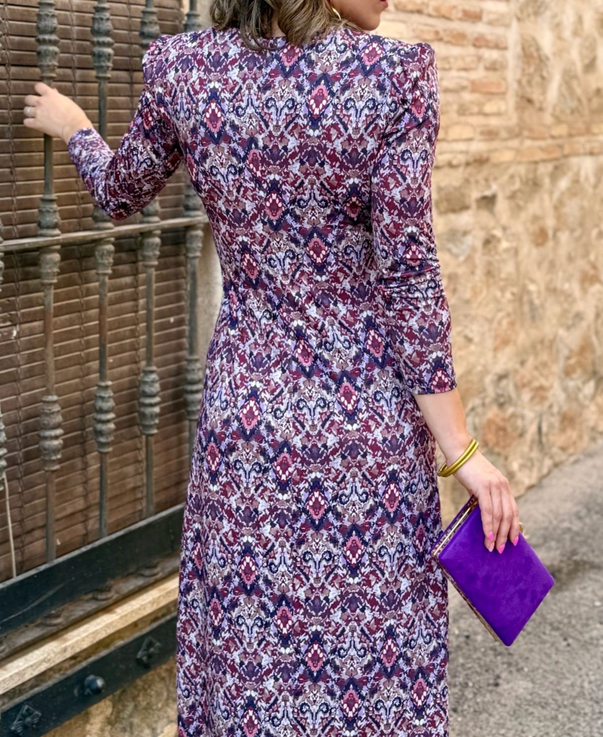 Printed midi dress