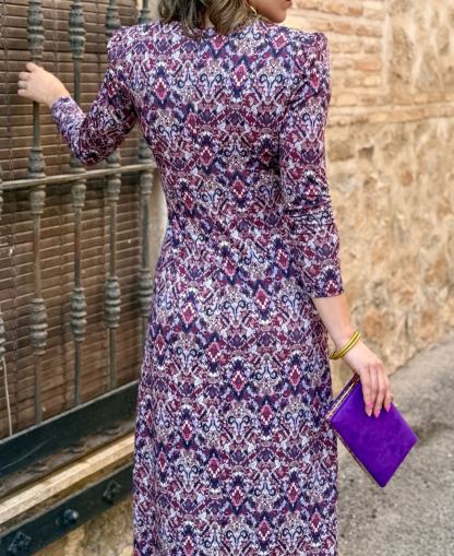 Printed midi dress