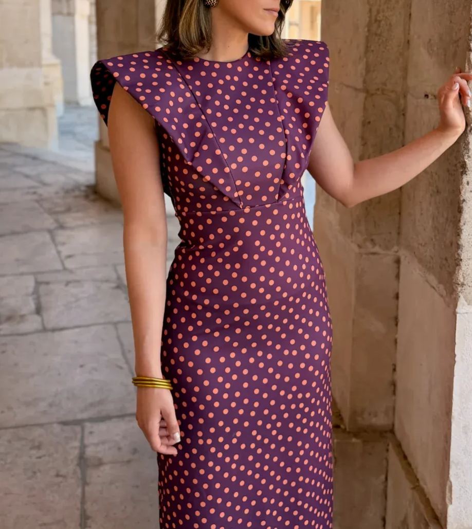 Polka Dot Midi Dress