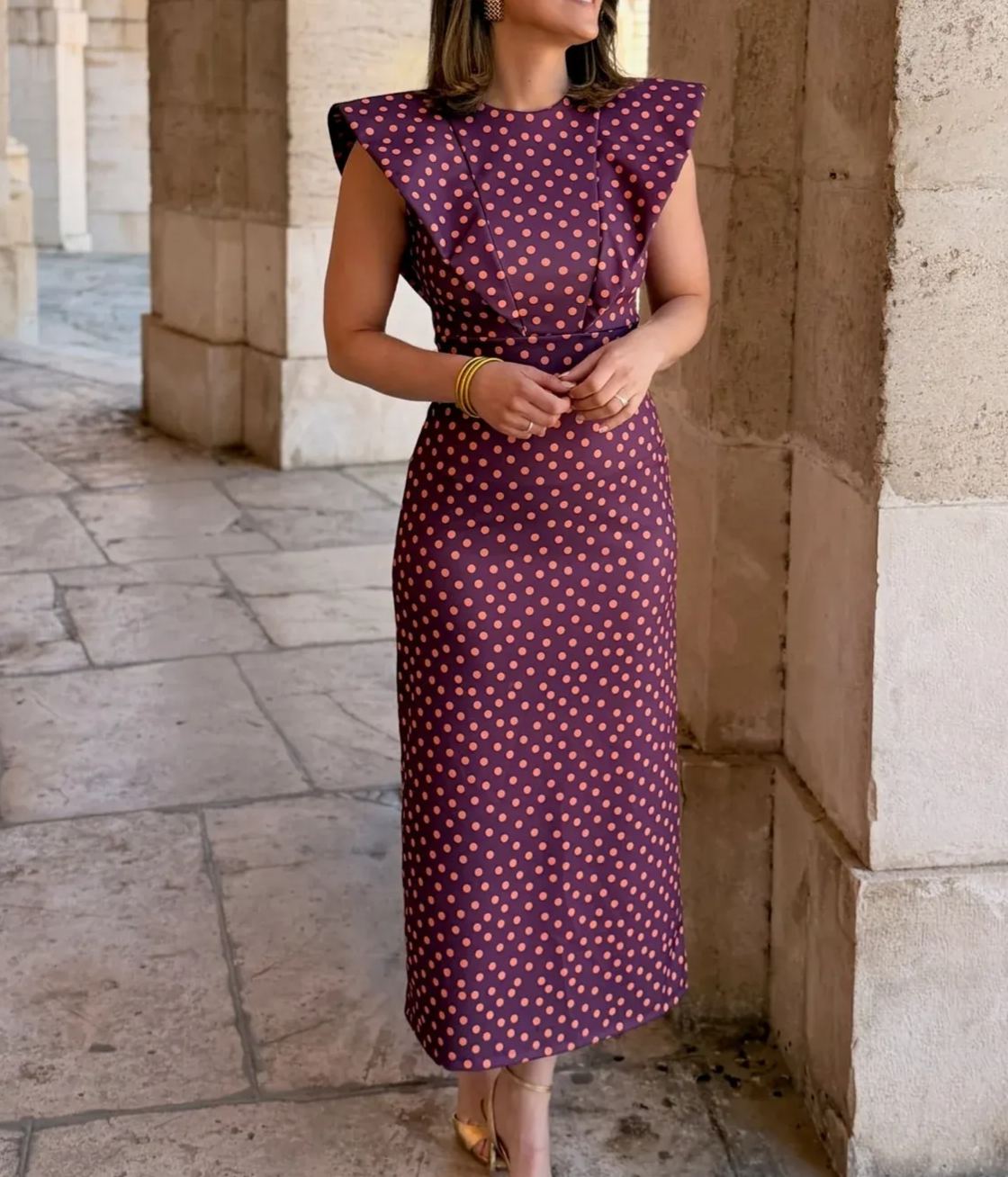 Polka Dot Midi Dress