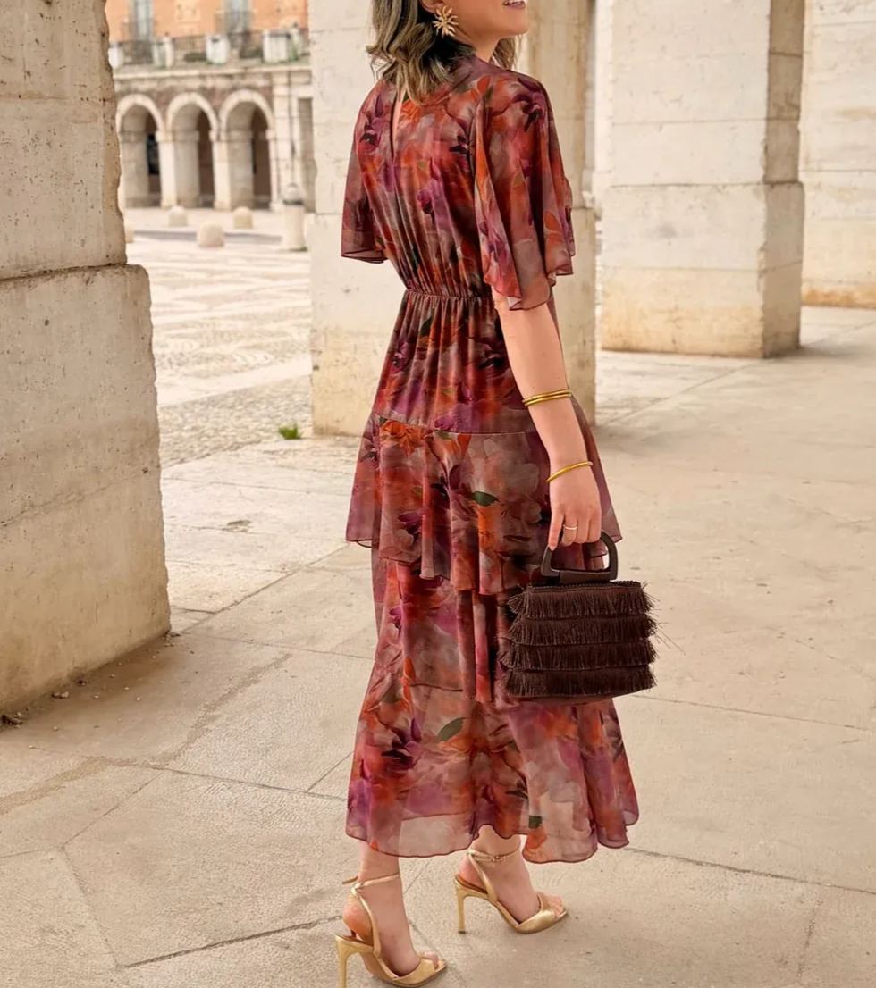 Printed Chiffon Dress