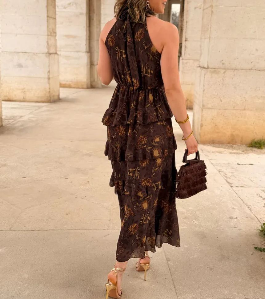 Midi Dress with Ruffles