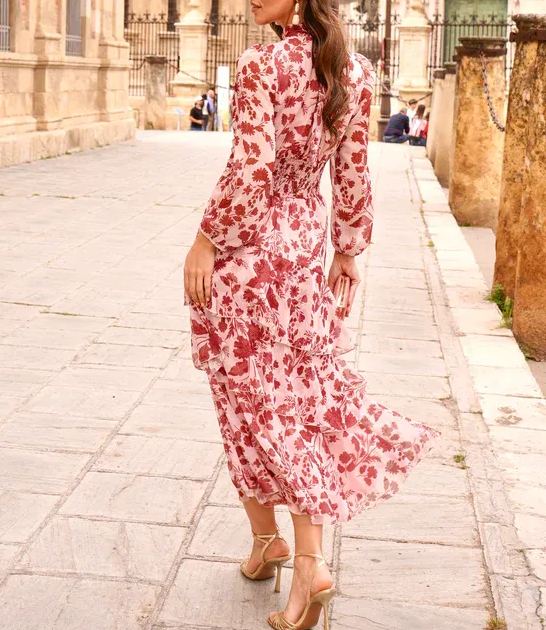 Mabel Dress - Pink/Taupe