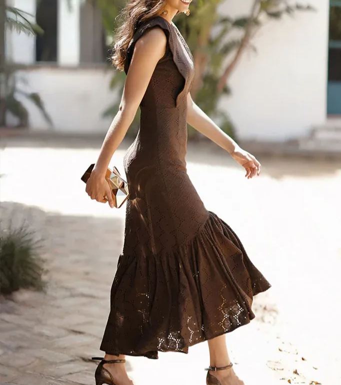 Chocolate Caracalla Dress