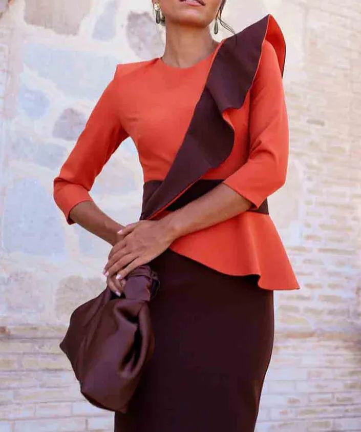 Ruffled Pleated Dress