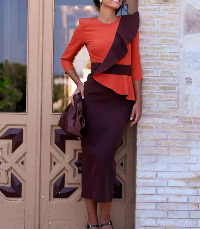 Ruffled Pleated Dress