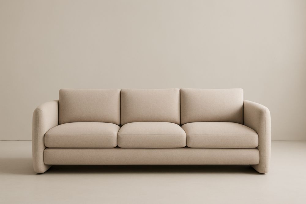 Canapé 3 places tissu beige