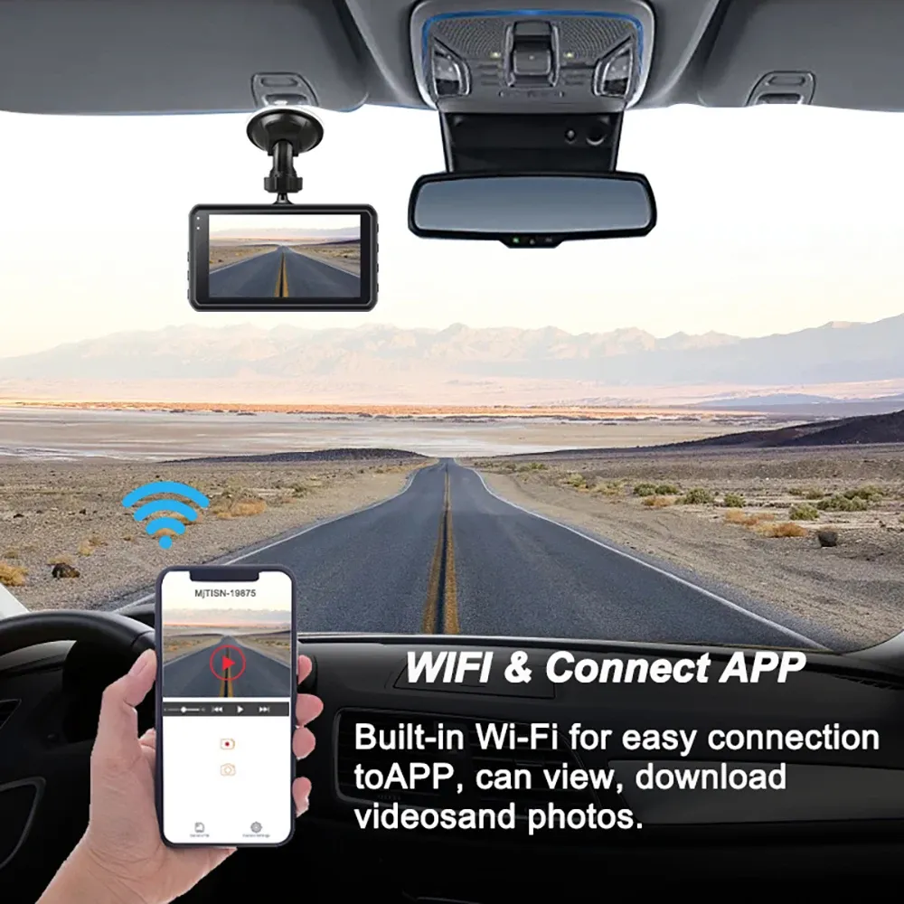 4K Full HD Smart Dash Cam (Front and Rear)