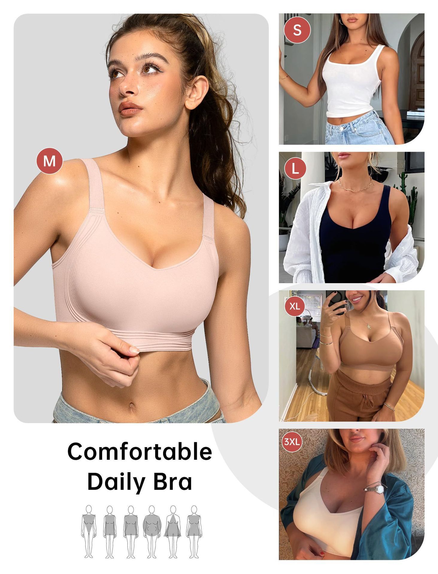 Full Coverage Push Up Jelly Bra
