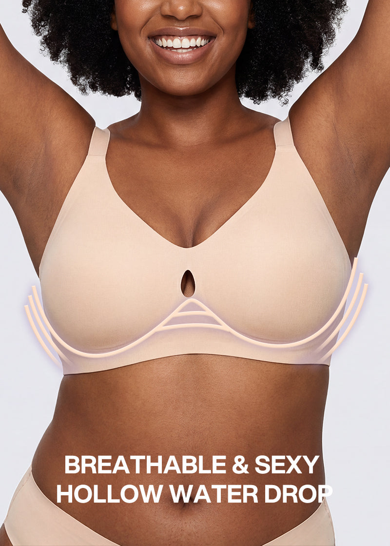 Invisible Jelly Lift Bra with Breathable Water Drop Hollow