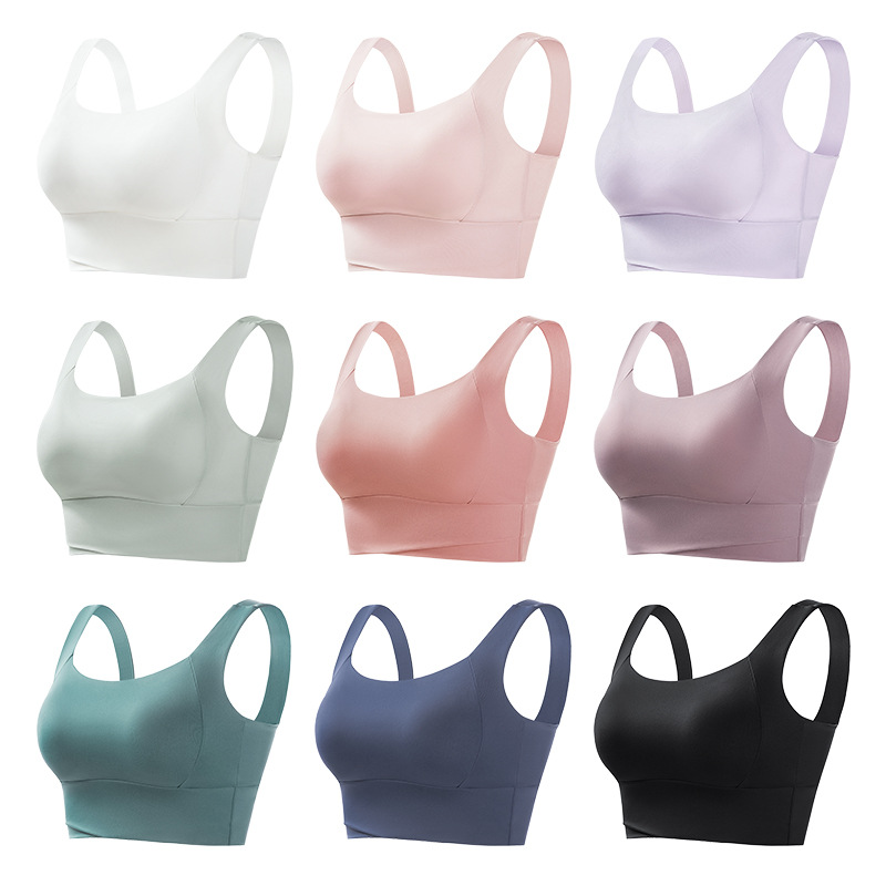 No-rim sexy gathered yoga one-piece sports bra