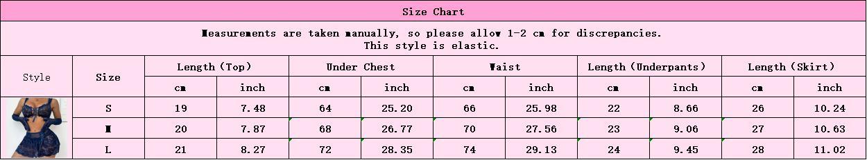 Women Lingerie Sapphire Lace 4-Piece Lingerie Set | Elegant Sheer Bra, Suspender Skirt and Opera Gloves