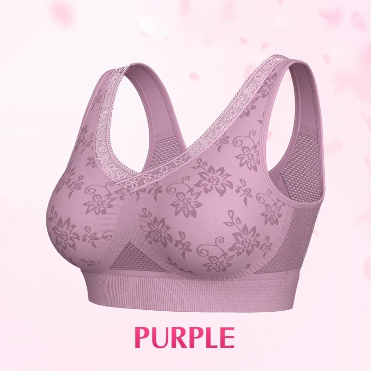 🌸 Sale 70% OFF🔥High-Support Wireless Lace Bra for Women