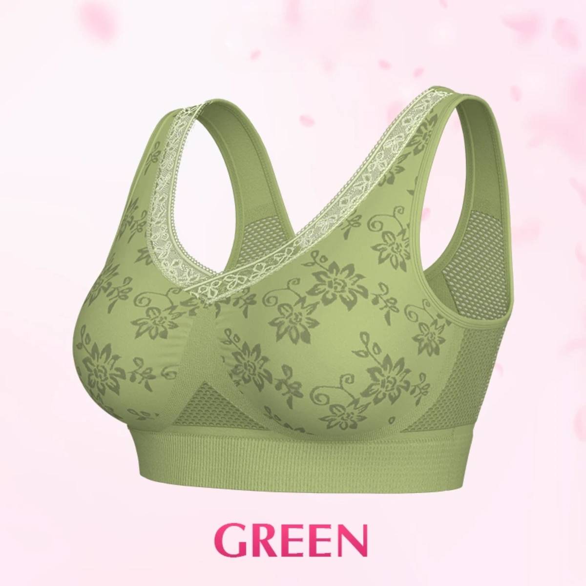 🌸 Sale 70% OFF🔥High-Support Wireless Lace Bra for Women