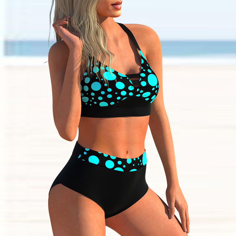 Female Plus Size Print High Waisted Bikini Sets Swimsuit Women Sexy Two Pieces Swimwear 2024 Beach Bathing Suits-colinskeirs