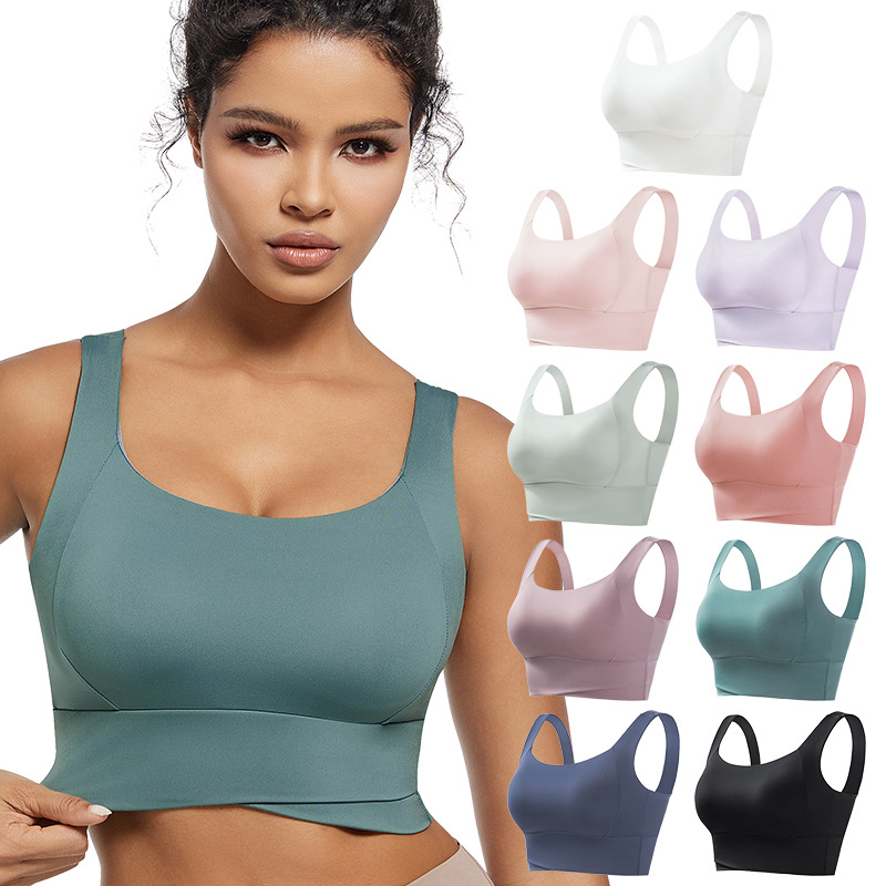 No-rim sexy gathered yoga one-piece sports bra
