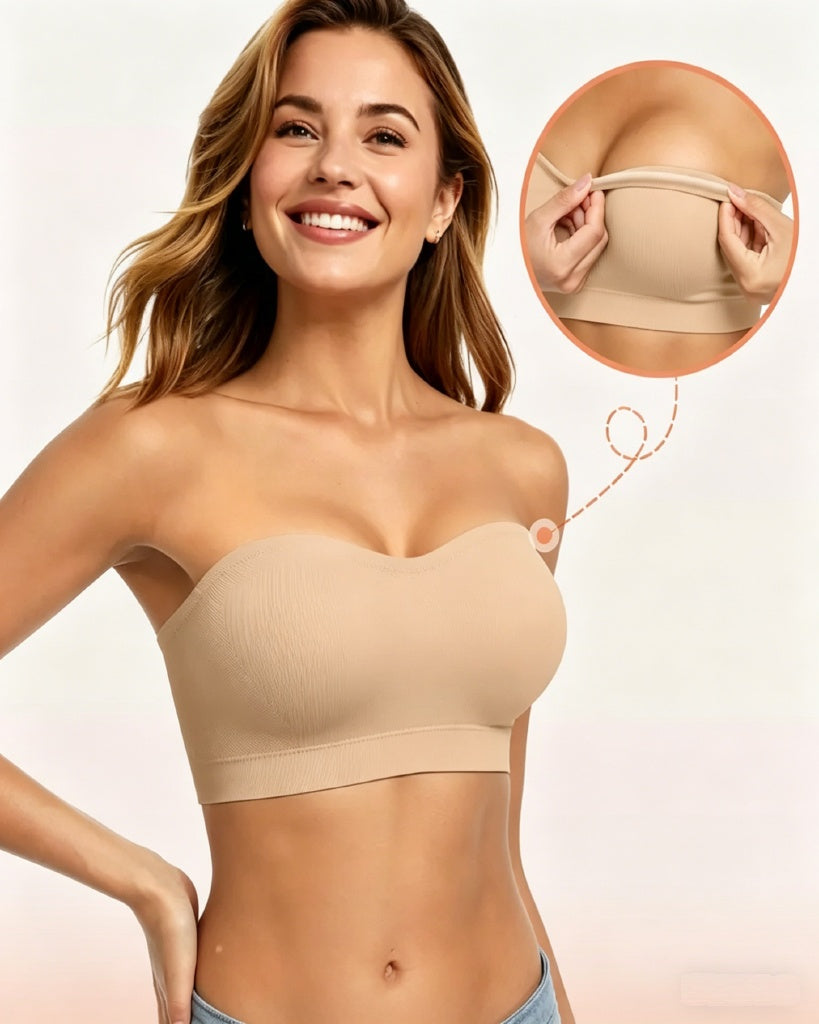 Wireless Strapless Bandeau Bra 