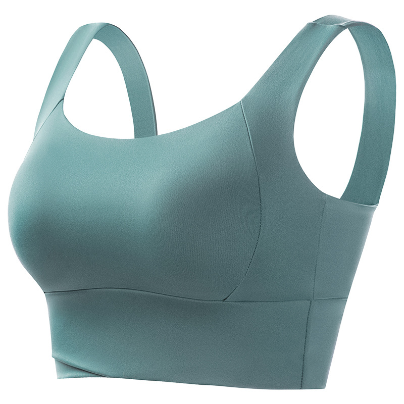 No-rim sexy gathered yoga one-piece sports bra