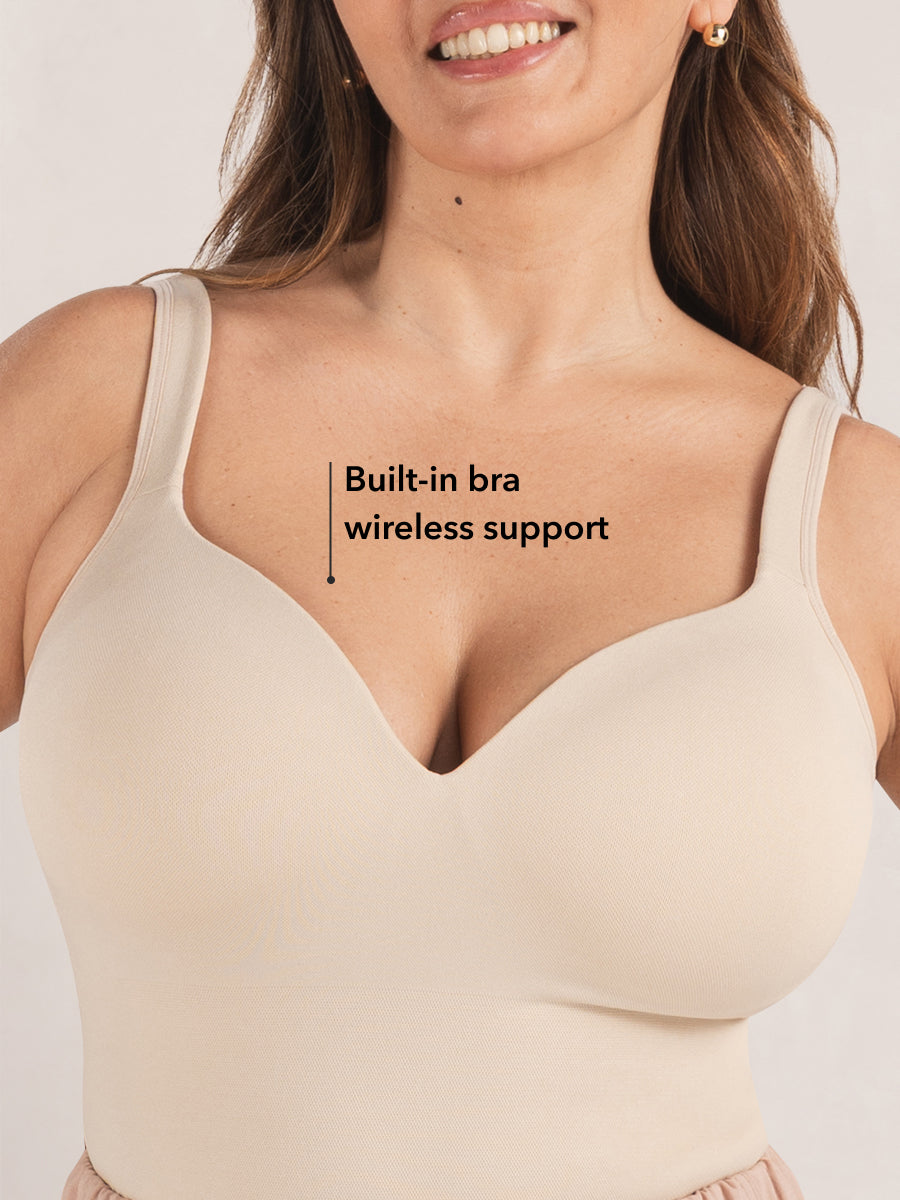 sweetheart shapermint cami built-in bra wireless support