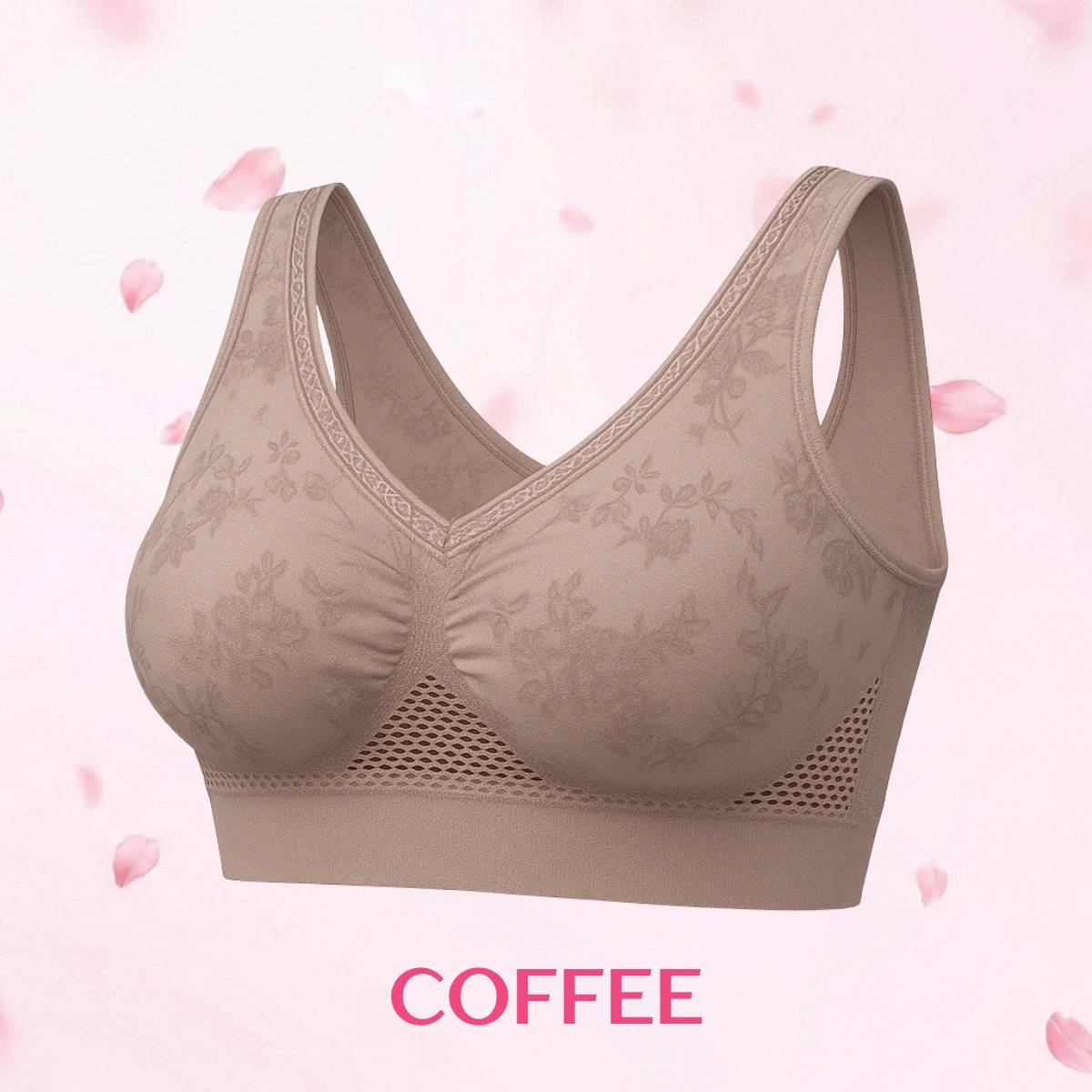 🌸 Sale 70% OFF🔥High-Support Wireless Lace Bra for Women
