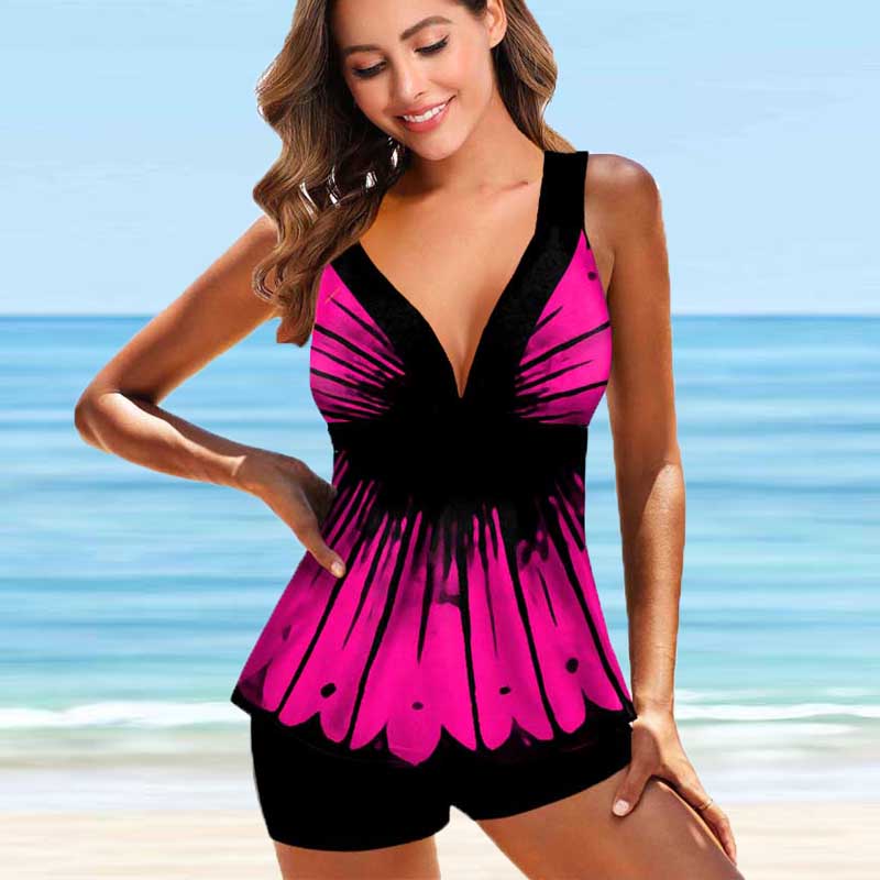 Sexy Two Piece Swimwear Women 2022 New Monokini Bathing Suit Bodysuit Plus Size Swimsuit Beach Female Swimming Tankini Wear-colinskeirs