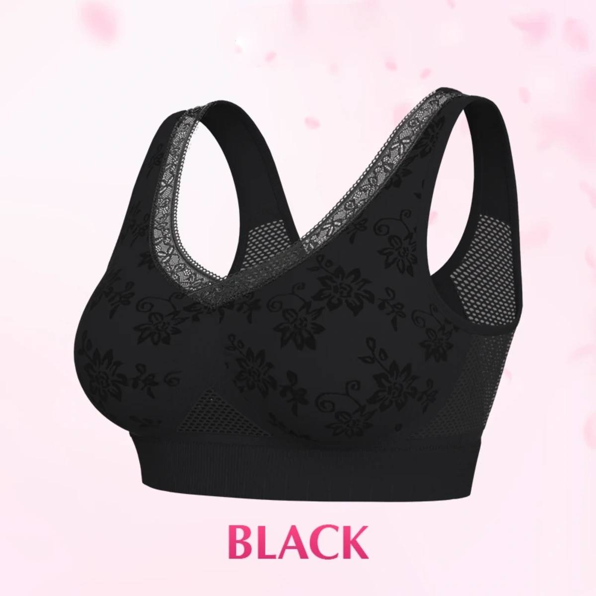 🌸 Sale 70% OFF🔥High-Support Wireless Lace Bra for Women