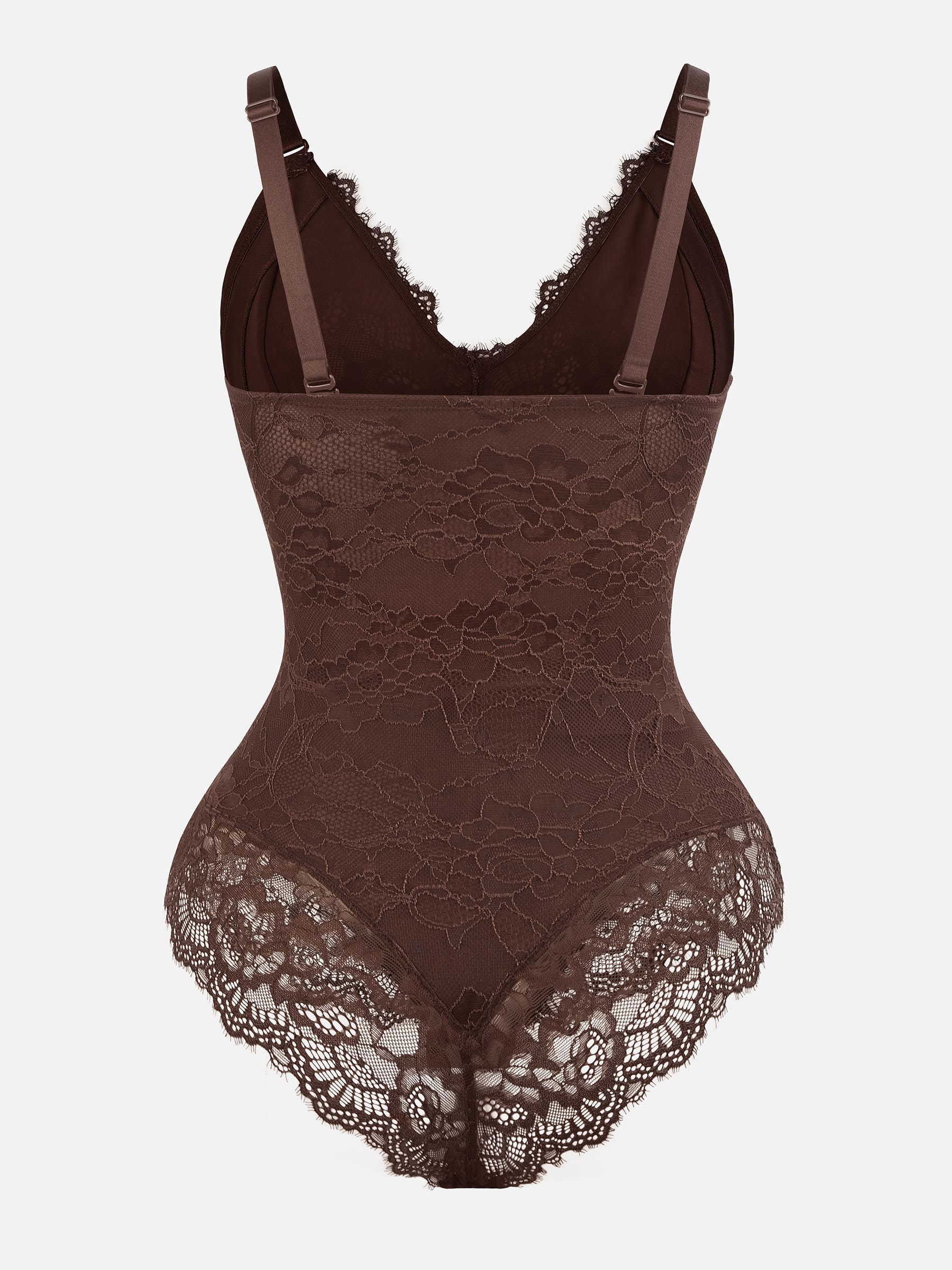 Feelingirl-V-Neck-Bodysuit-with-Lace-Fabric-BN5