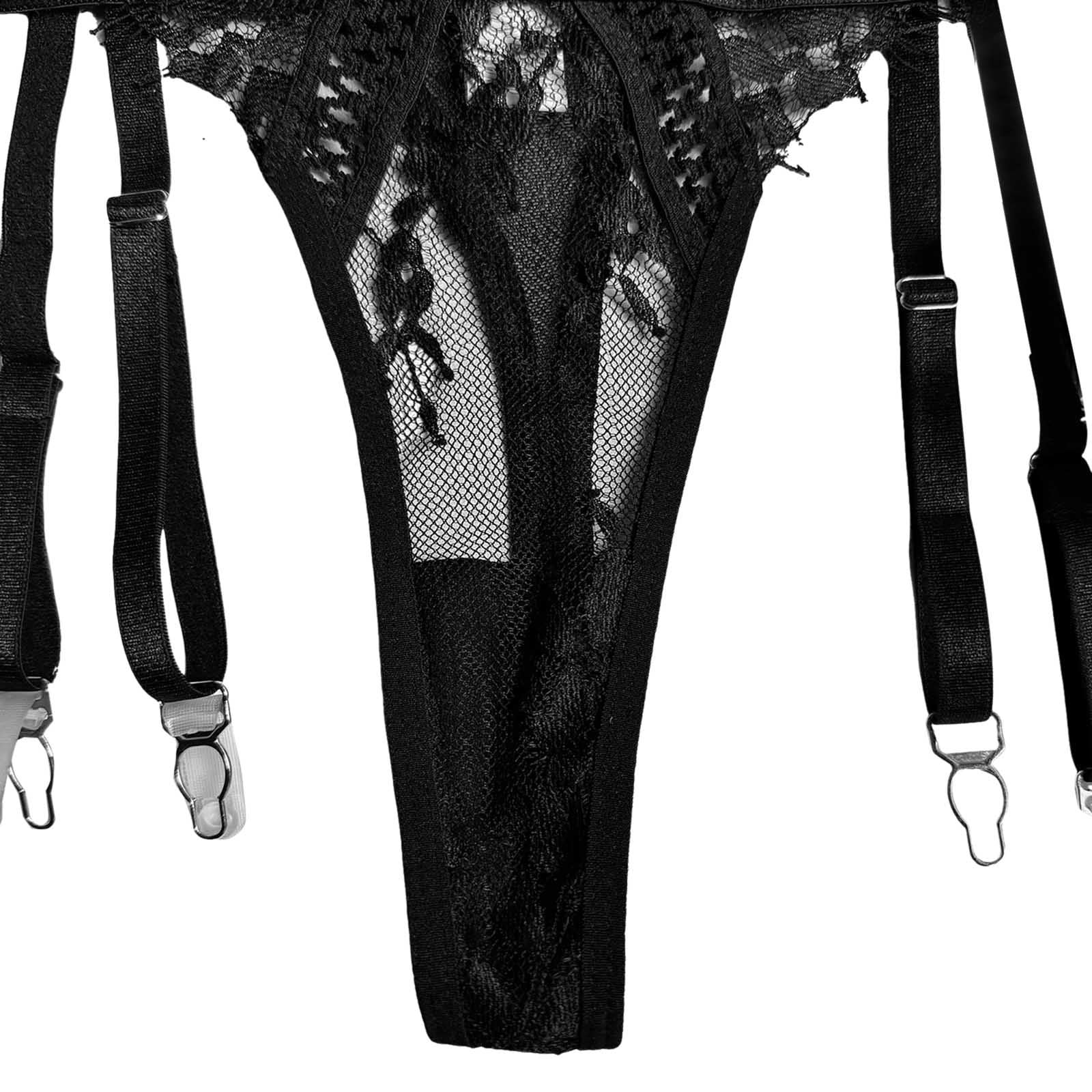 Sexy Lingerie For Women Lace Corset Outfits Garter Lingerie Sets Crotchless Bodysuit