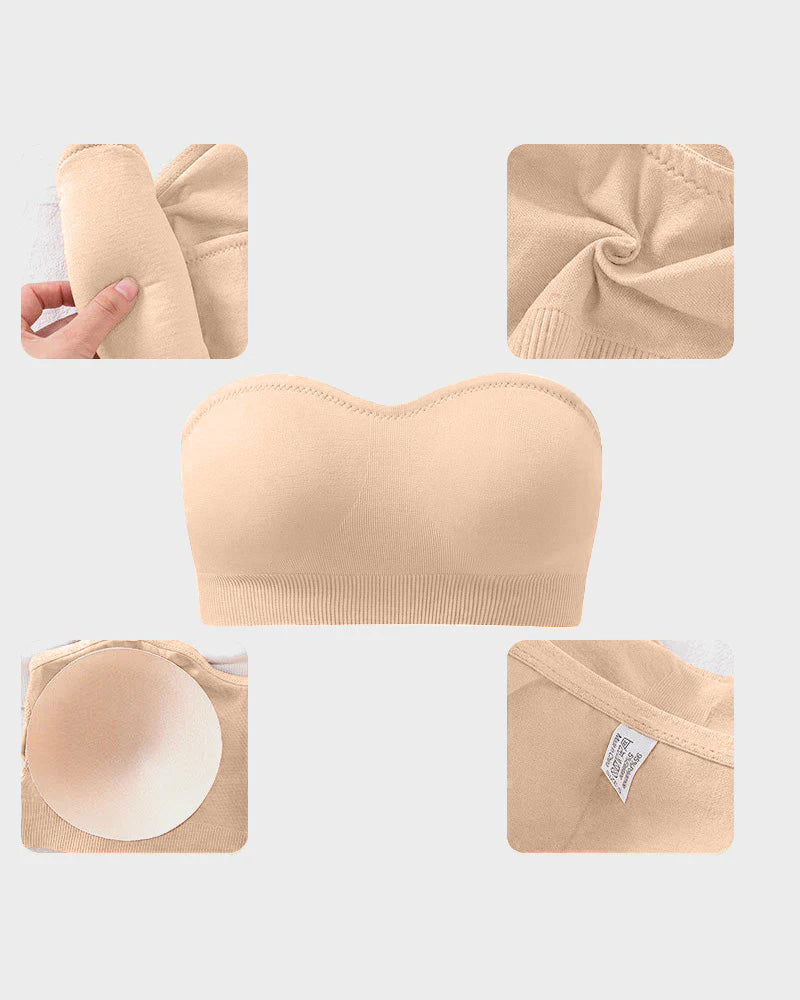 Wireless Strapless Bandeau Bra 