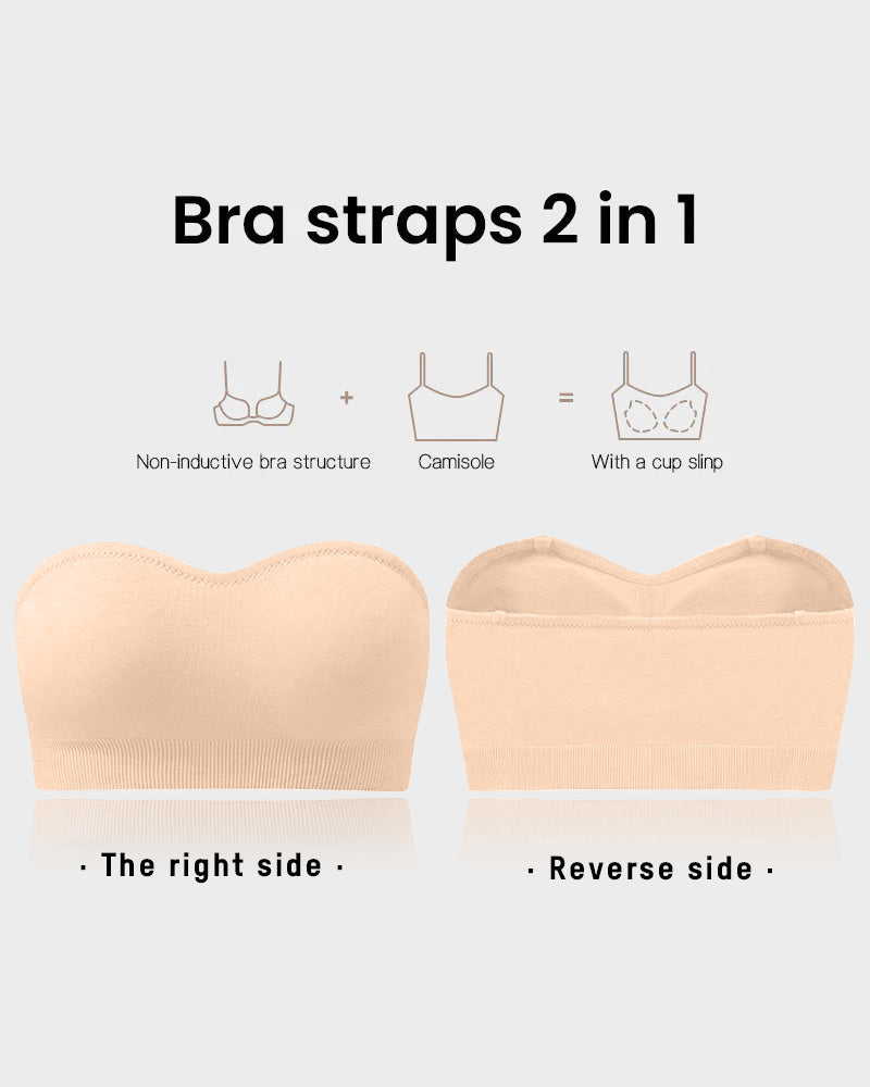 Wireless Strapless Bandeau Bra 