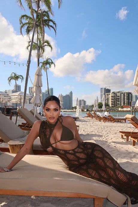 Conjunto Toes In The Sand 3 Piece Bikini Sexy Hollow Out Tie Up Backless Beach Dress