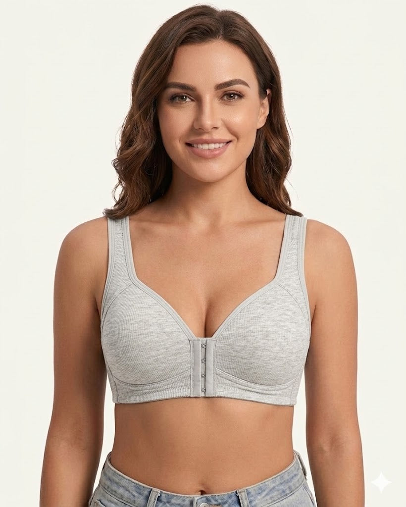 Easy-On Front Closure Wireless Support Bra