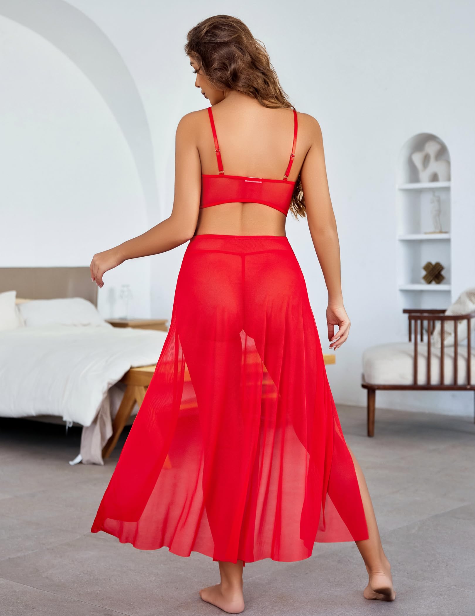 Sheer Embellished Corset Dress Two-Piece  Dress Set