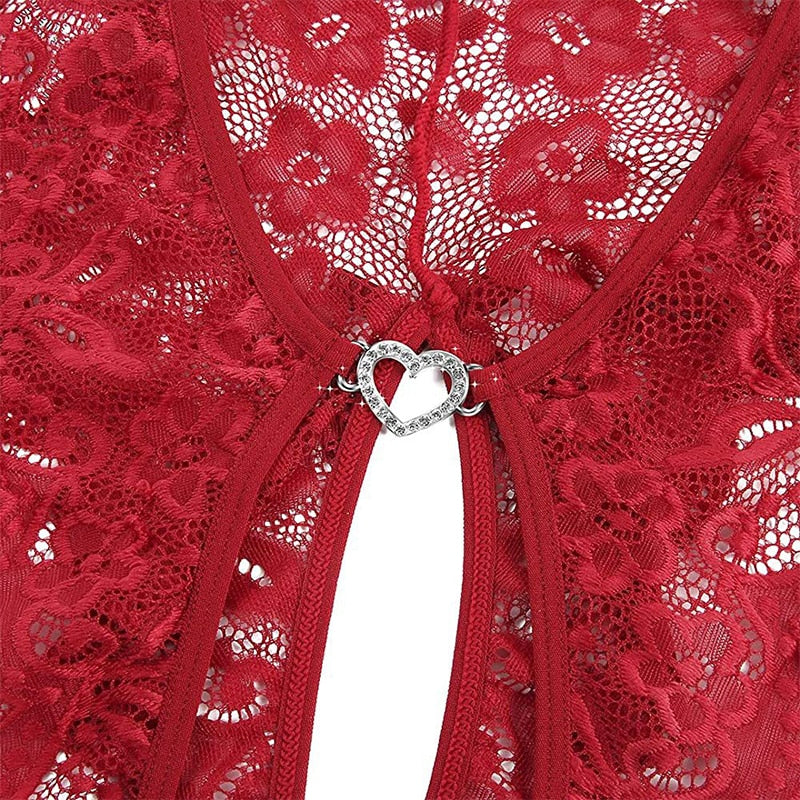 Model LT201Cross Hollow Crotchless Fishnet Bodysuits-lovelira