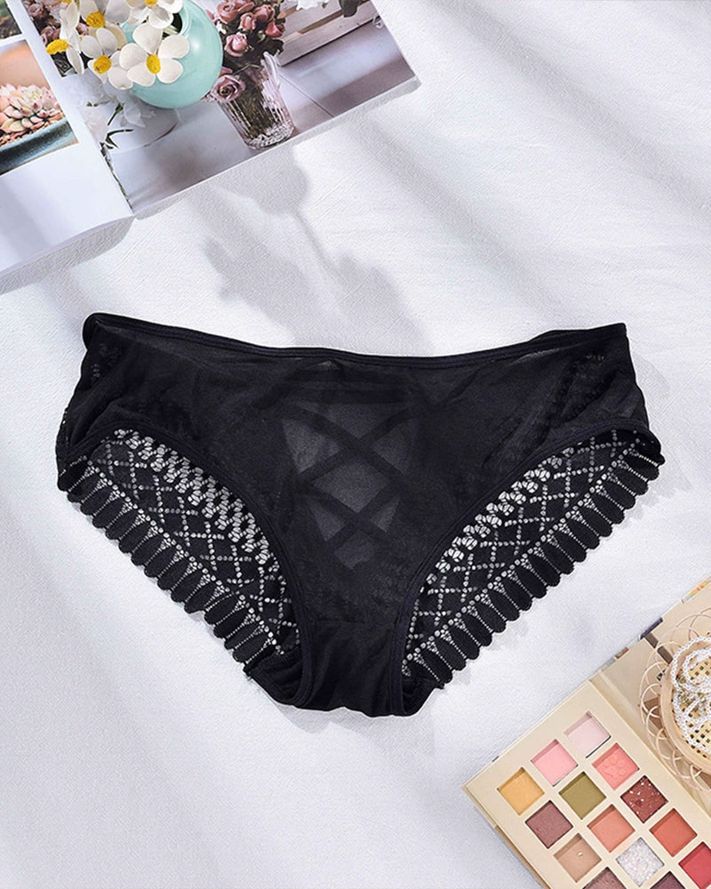 Plus Size Lace Triangle Panties-lovelira