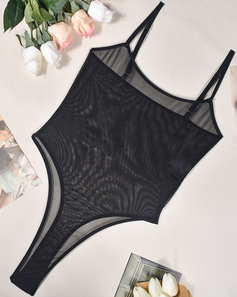 Mesh Sheer Bodysuits-lovelira
