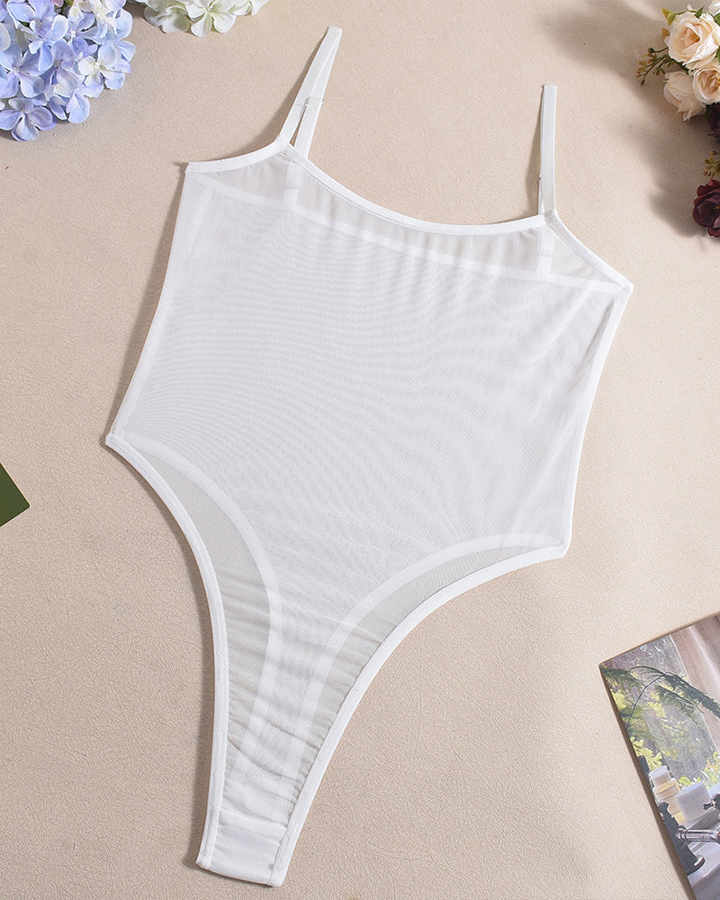 Mesh Sheer Bodysuits-lovelira