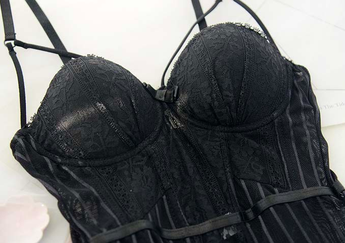 LORETTA LACE CORSET SETCross Hollow Crotchless Fishnet Bodysuits-lovelira