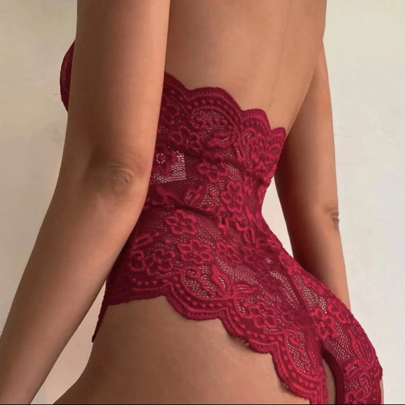 Model LT262Cross Hollow Crotchless Fishnet Bodysuits-lovelira