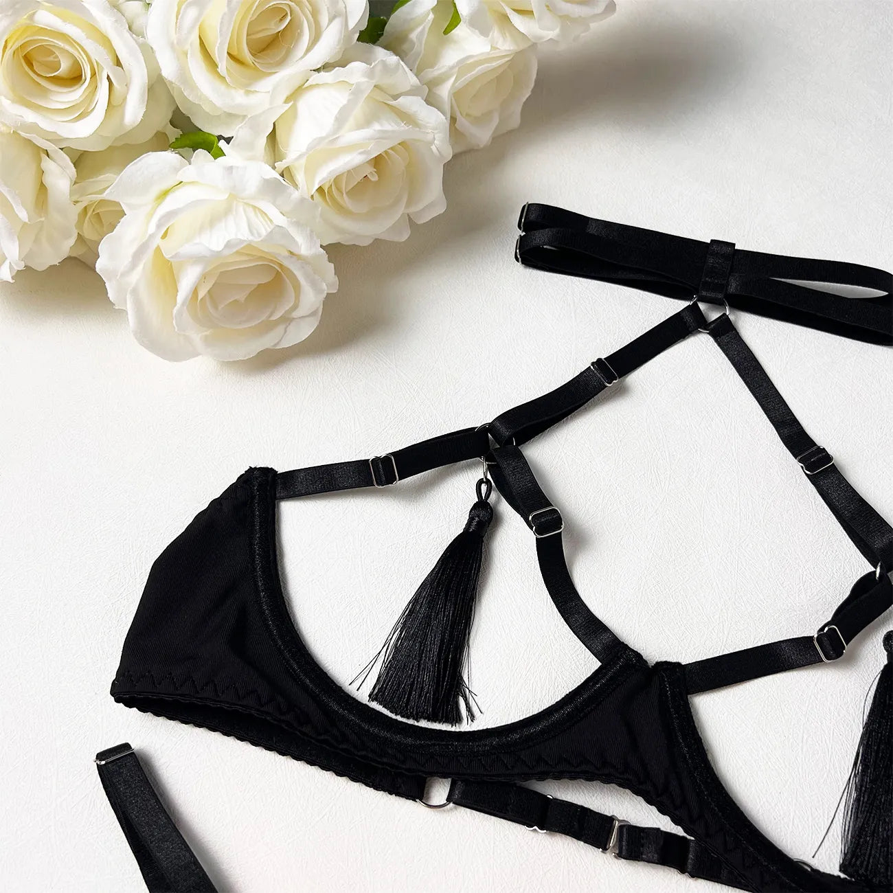 Model SL290Cross Hollow Crotchless Fishnet Bodysuits-lovelira