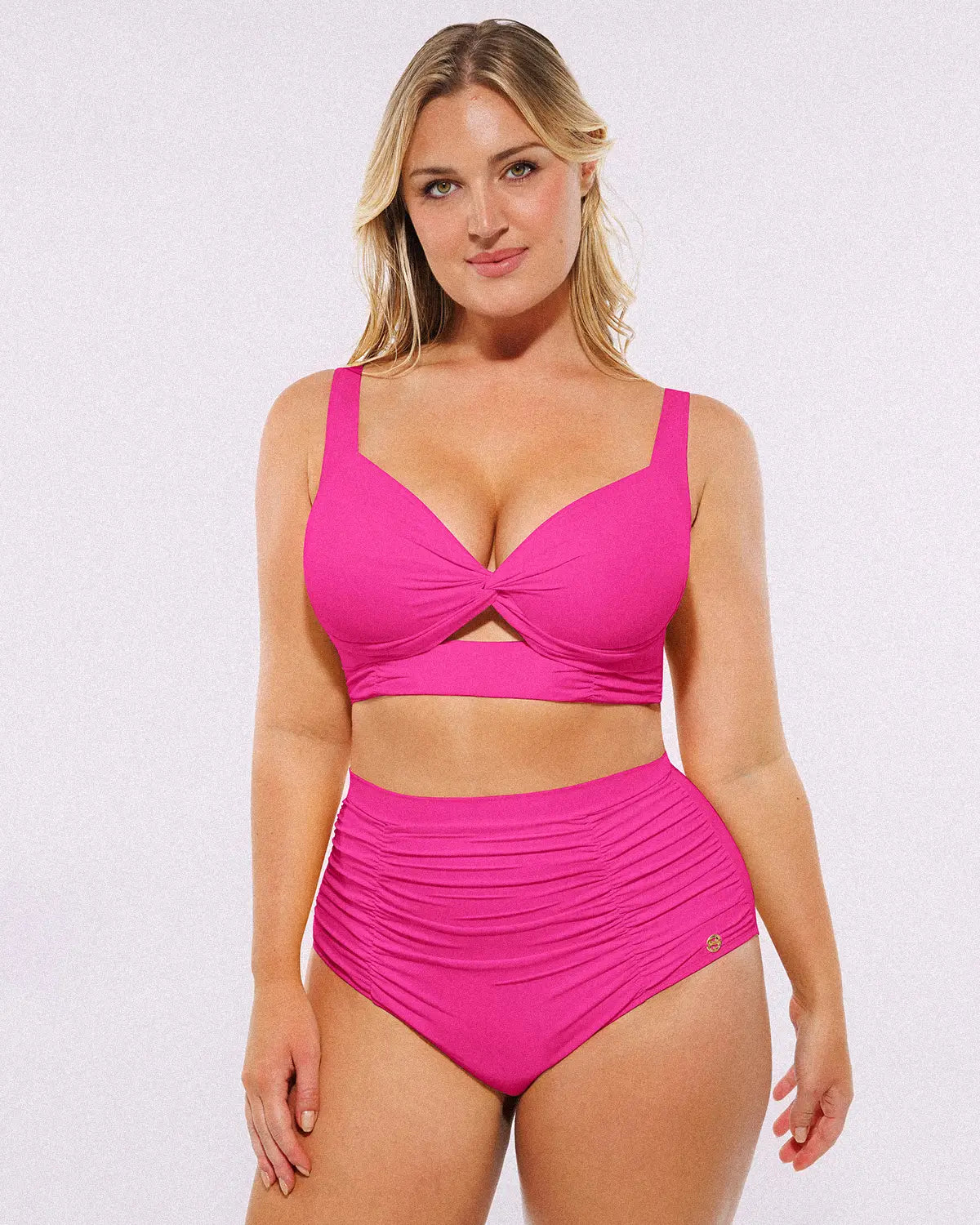 Smart Sculpt™ Twist-Front Bikini Top & High-Waisted Bottom Set